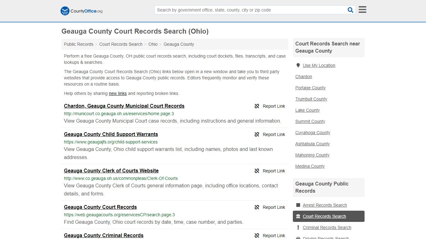 Court Records Search - Geauga County, OH (Adoptions ...