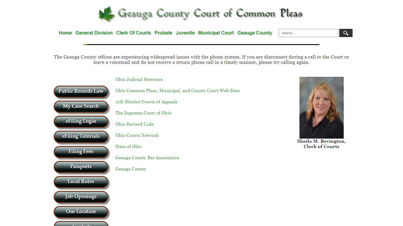 Geauga County Clerk of Courts - Helpful Links